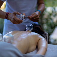 Cupping treatment at the Euphoria Retreat spa
