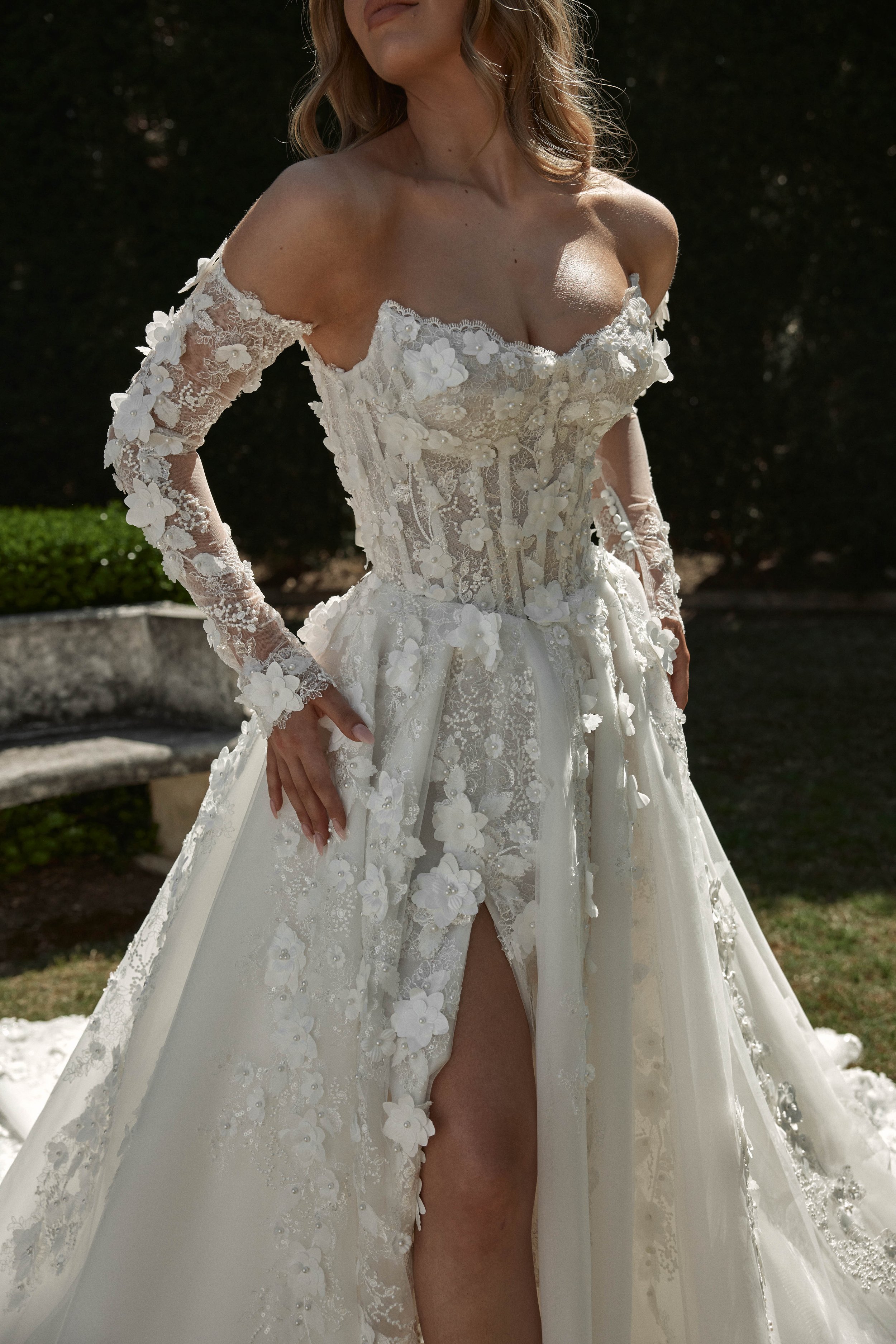 knee length dresses for ladies Carmen Embellished Mini Bridal Dress Sydney main image 1