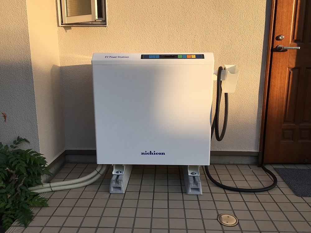 ニチコンv2h 設置工事完了しました