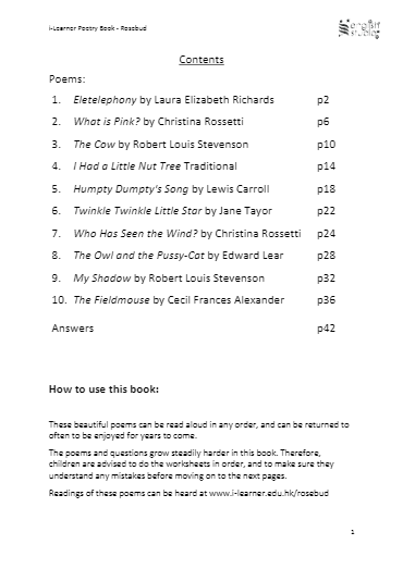 縮圖：Rosebud Level (P3+)- i-Learner Poetry Workbook