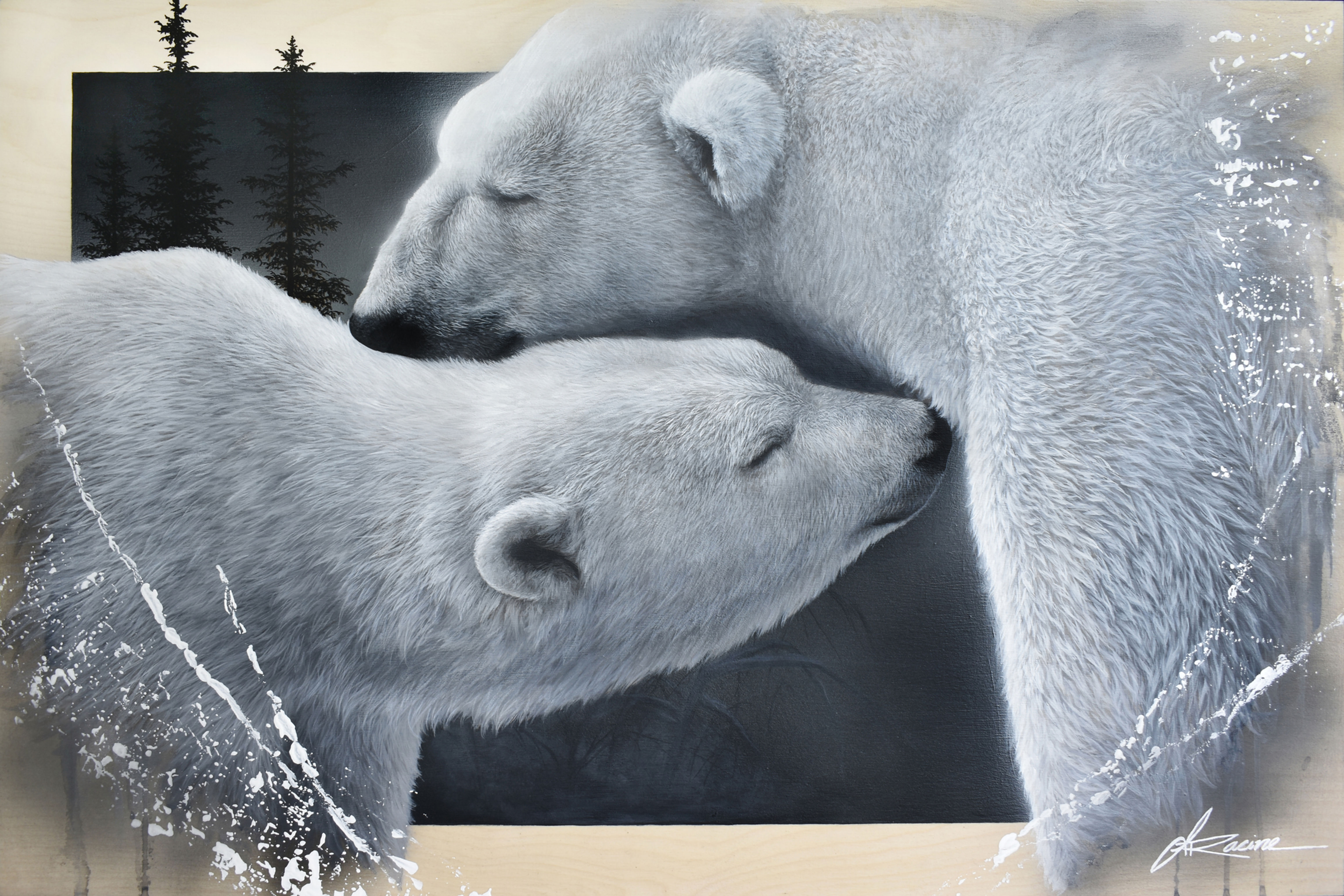 REPRODUCTION - ''L'un vers l'autre'' - 30X20