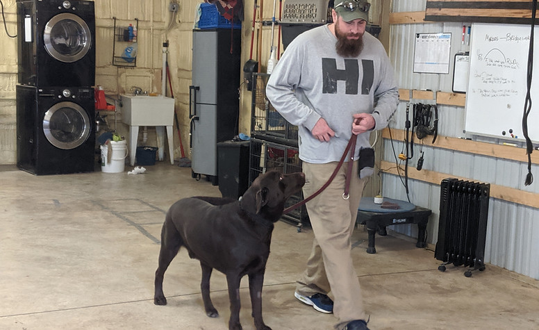 Below knee Amputee training with his SDiT