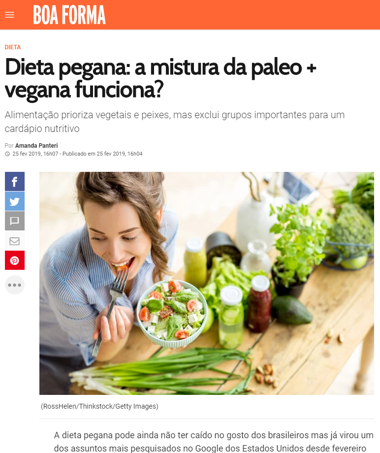 Revista Boa Forma - Dieta pegana (25 de