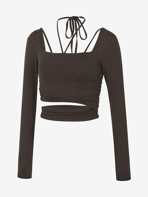 Thumbnail: L Shape Long-Sleeve Shirt (附胸墊)