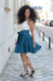 CAPE SKIRT Satin duck