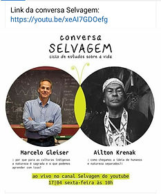 Ailton Krenak (ambientalista, liderança indígena e escritor brasileiro) conversa com Marcelo Gleiser (físico, astrônomo, professor, escritor e roteirista brasileiro)