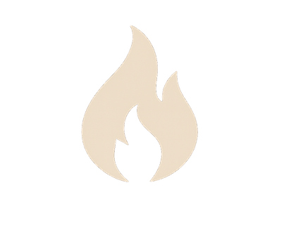 Warm Beige Flame on Brown Backdrop.png