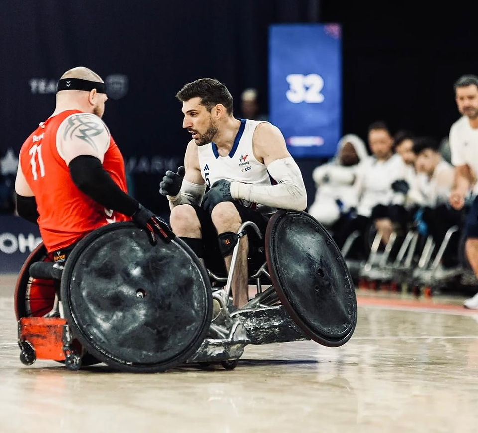 Rodolphe Jarlan joueur du stade toulousain handisport et de l'équipe de France de rugby fauteuil