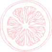 Uma ilustração de uma fatia de laranja.