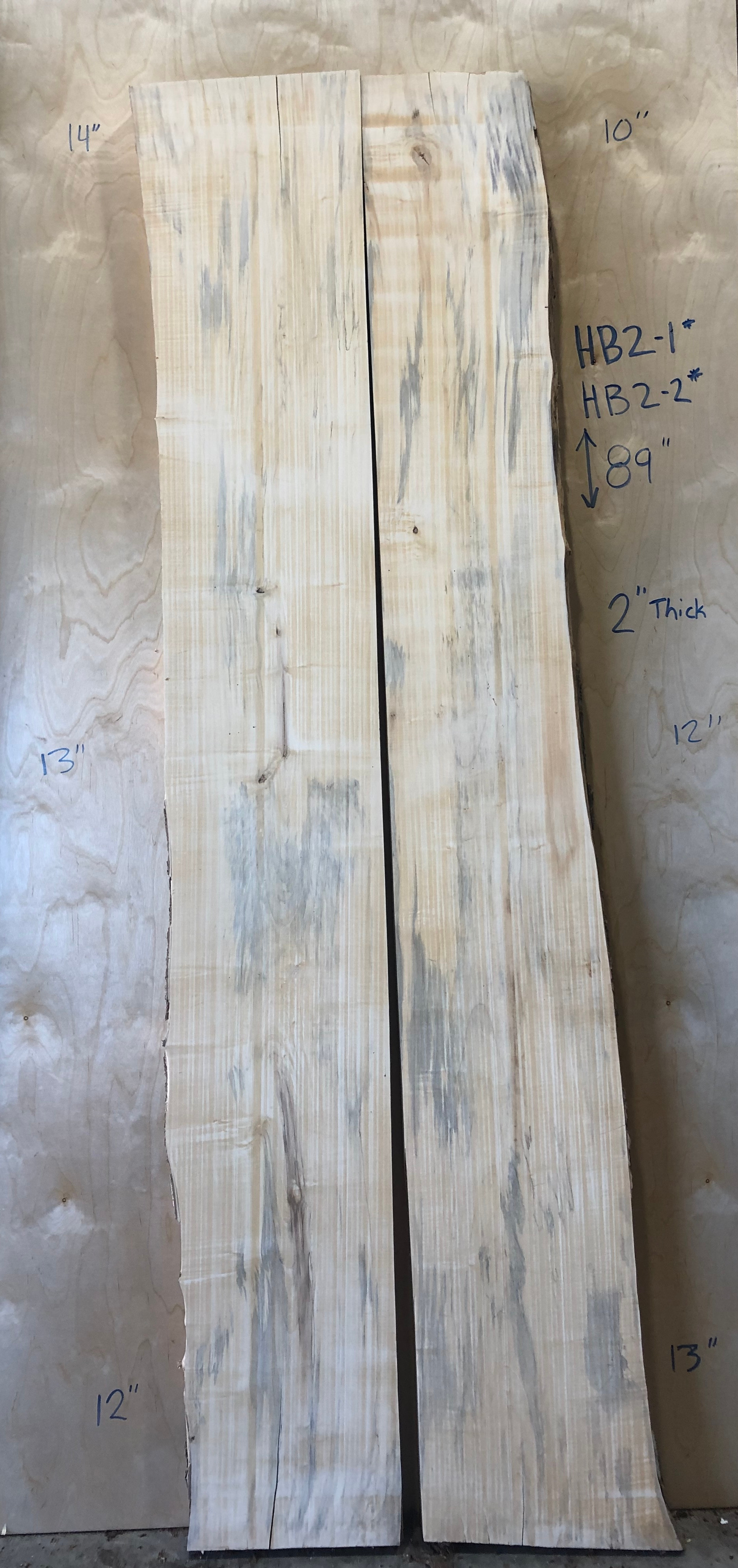 Bookmatched Set of Hackberry Slabs HB 2-1 & 2-2