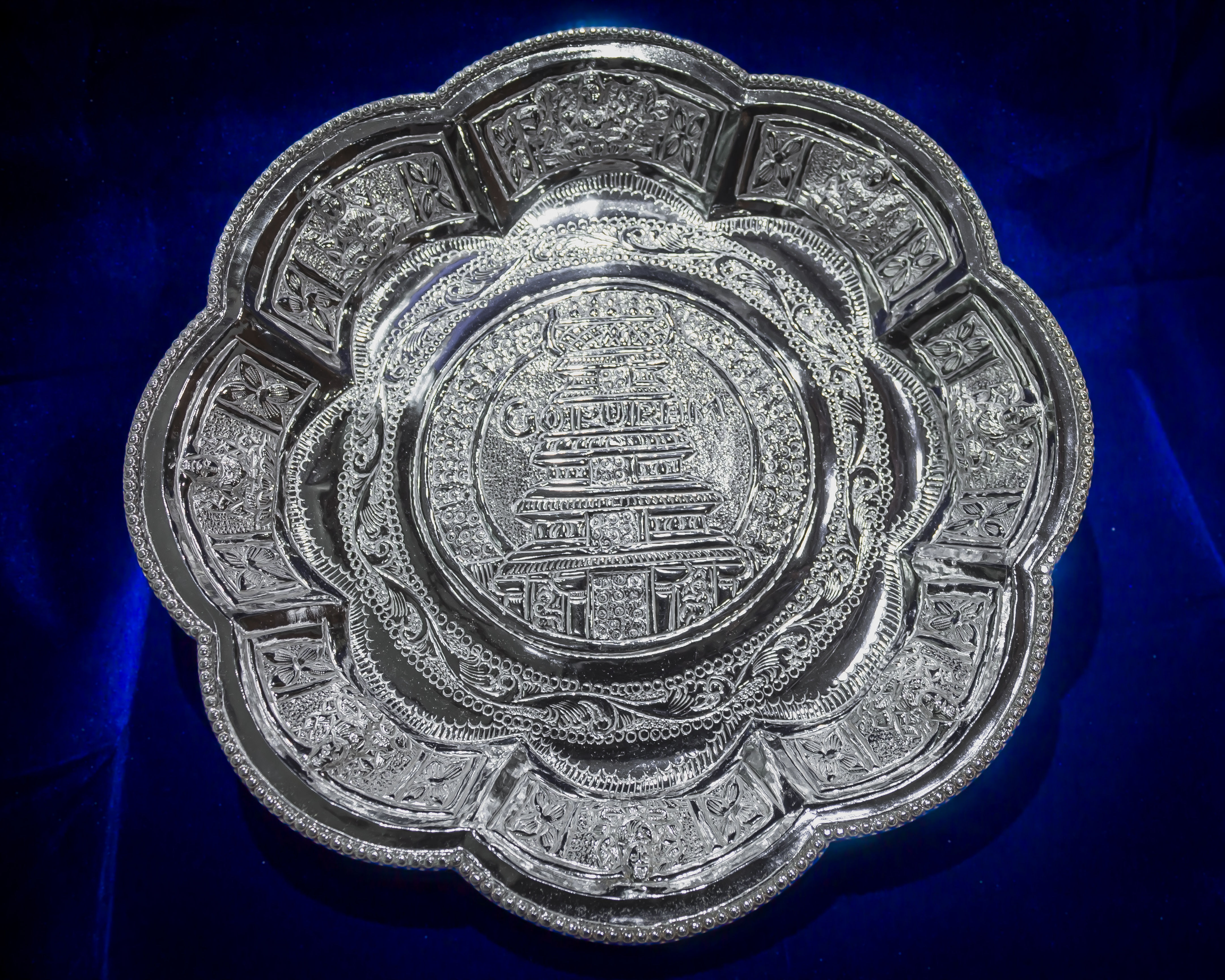 Silver Asta Lakshmi Plate