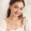 Thumbnail: Beautlace 925 Sterling Silver Birthstone Necklace Rose Flower Heart Pendant Jew