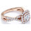 Thumbnail: JeenMata 1 Carat Princess Cut Moissanite Engagement Ring - Bridal Set - Double 