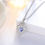 Thumbnail: Beautlace 925 Sterling Silver Birthstone Necklace Rose Flower Heart Pendant Jew