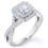 Thumbnail: JeenMata 1 Carat Princess Cut Moissanite Engagement Ring - Bridal Set - Double 