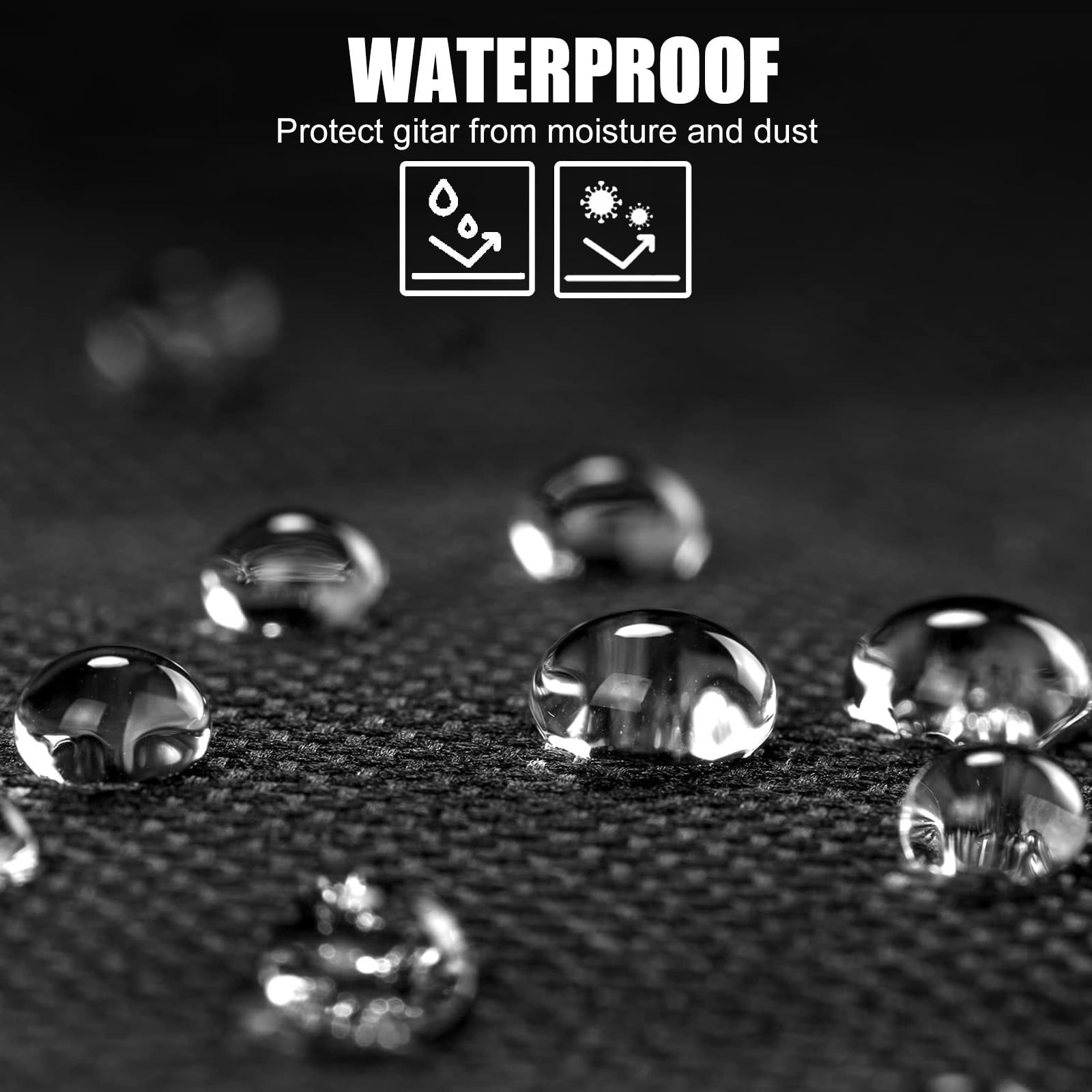 Guitar Bag, TSV 40-41" Acoustic Guitar Bag, Waterproof Guitar Case with Dual Ad