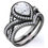 Thumbnail: JeenMata 1.5 Carat Pear Cut Moissanite Wedding Set - Bridal Set - Art Deco Ring