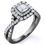 Thumbnail: JeenMata 1 Carat Princess Cut Moissanite Engagement Ring - Bridal Set - Double 