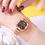 Thumbnail: Women Quartz Watches Wrist Chain Strap Square Watch Easy Read Dial Office Ladie