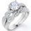 Thumbnail: JeenMata 1.25 Carat Round Cut Moissanite Wedding Set - Bridal Set - Infinity Ri
