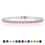 Thumbnail: JeenMata 11 TCW Round Cut October - Pink Tourmaline - Birthstone Tennis Bracele