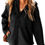 Thumbnail: SHEWIN Womens Sherpa Jackets Fuzzy Hooded Zip Up Coats Casual Solid Long Sleeve