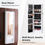 Thumbnail: CONCETTA 47" Full-Length Mirror Jewelry Cabinet with 6 Auto LED Lights, Wall-Mo
