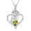 Thumbnail: Beautlace 925 Sterling Silver Birthstone Necklace Rose Flower Heart Pendant Jew