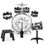 Thumbnail: Best Choice Products 11-Piece Kids Starter Drum Set w/ Bass Drum, Tom Drums, Sn
