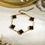 Thumbnail: JeenMata Black Flower Link Bracelet in Yellow Gold Plated