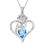 Thumbnail: Beautlace 925 Sterling Silver Birthstone Necklace Rose Flower Heart Pendant Jew