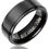 Thumbnail: Cavalier Jewelers Mens Wedding Band in Titanium 8MM Black Plated Ring - Engrave