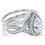 Thumbnail: JeenMata 1.5 Carat Pear Cut Moissanite Wedding Set - Bridal Set - Art Deco Ring