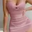 Thumbnail: Women's Sexy Mesh See-Through Split Mesh Lace Beads With Breast Strap Dress Tem