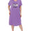 Thumbnail: FEREMO Plus Size Nightgowns for Women V Neck Short Sleeve Nightshirts Sleepwear