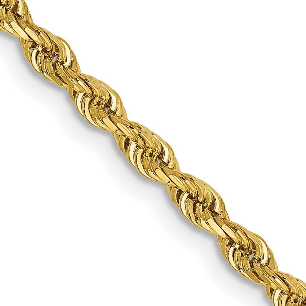 14k Yellow Gold 2.75mm D Cut Quadruple Rope Chain Necklace
