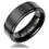 Thumbnail: Cavalier Jewelers Mens Wedding Band in Titanium 8MM Black Plated Ring - Engrave