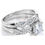Thumbnail: JeenMata 1.25 Carat Round Cut Moissanite Wedding Set - Bridal Set - Infinity Ri
