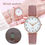 Thumbnail: Glow In The Dark Gift Round Dial Office Work Quartz Watch For Women Comfortable