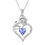 Thumbnail: Beautlace 925 Sterling Silver Birthstone Necklace Rose Flower Heart Pendant Jew