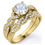 Thumbnail: JeenMata 1.25 Carat Round Cut Moissanite Wedding Set - Bridal Set - Infinity Ri
