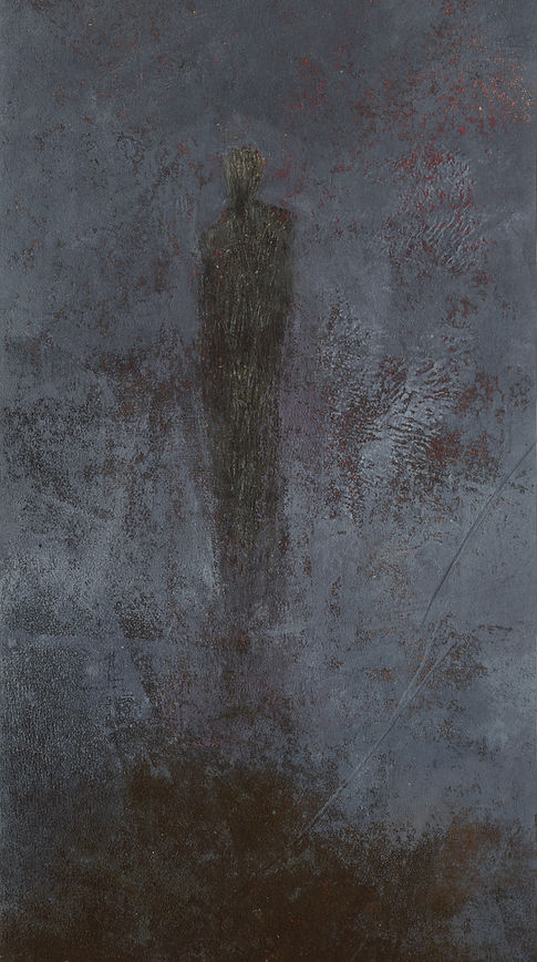 surrealist oil painting "in absence" by Adam Gargulinski Burks 2017