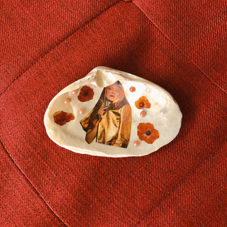 collaged catch-all shell dish