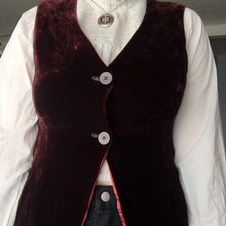 velvet blazer vest