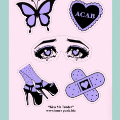 “Kiss Me Tender” Matte Vinyl Sticker Sheet