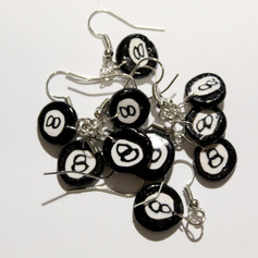 8-Ball Earrings and Chain Set