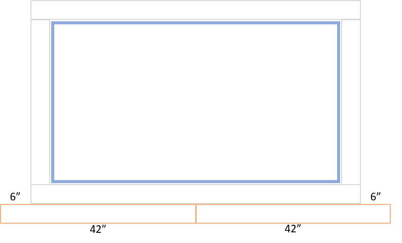 Diagram showing window measurement and ideal bar placement