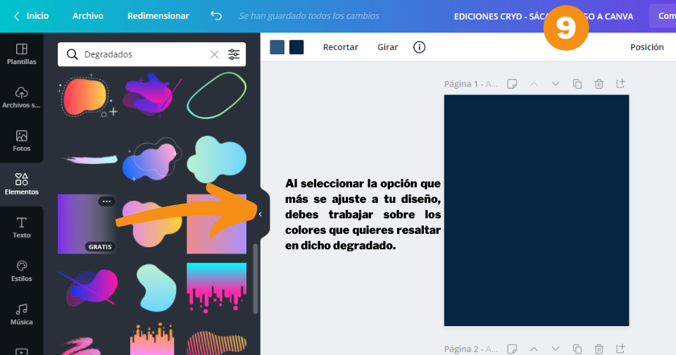 Cómo crear un post de Instagram en Canva - Paso 9