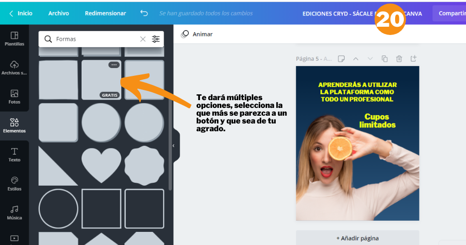 Cómo crear un post de Instagram en Canva - Paso 20