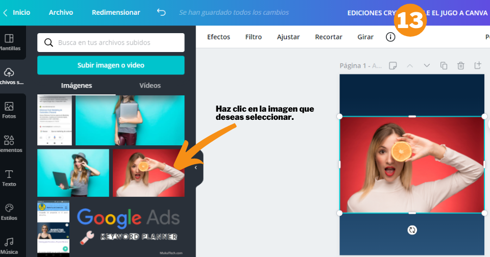 Cómo crear un post de Instagram en Canva - Paso 13